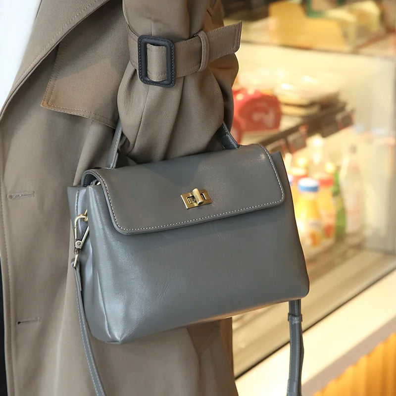 Women Cowhide Genuine Leather Tote Bag Lady Designer Luxury Soft Leather Handbag