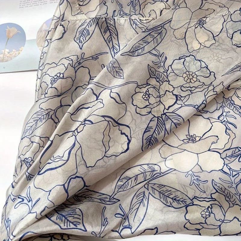 Lightweight 100% Mulberry Silk Scarf Oblong Shawl