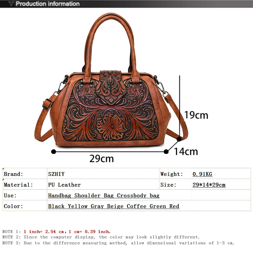 High Quality Retro Handbag Women Shoulder Bag Luxurious Design