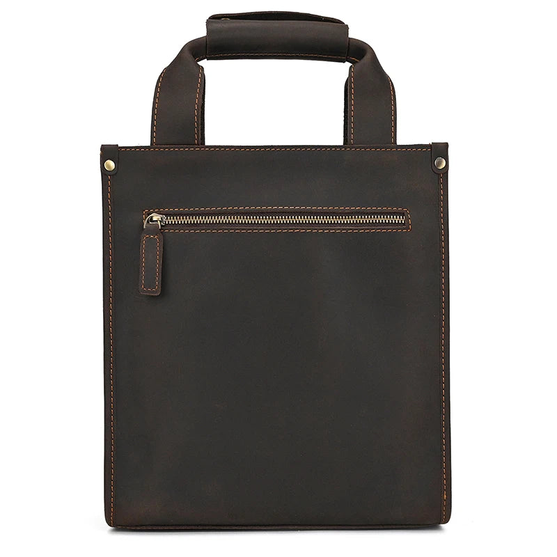 Genuine Leather Men's Shoulder Bag Vintage Messenger Bag