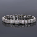 7.5mm High Quality Silver/Gold Plated Clustered Tennis Bracelet Jewelry Square Chain