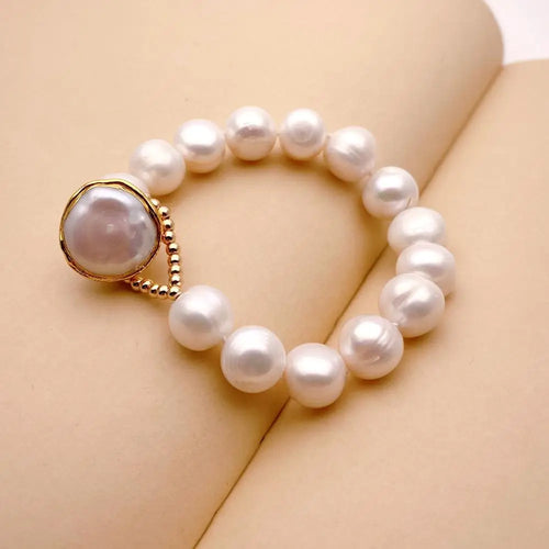 8'' 11-12mm Natural Freshwater Cultured Pearl Bracelet