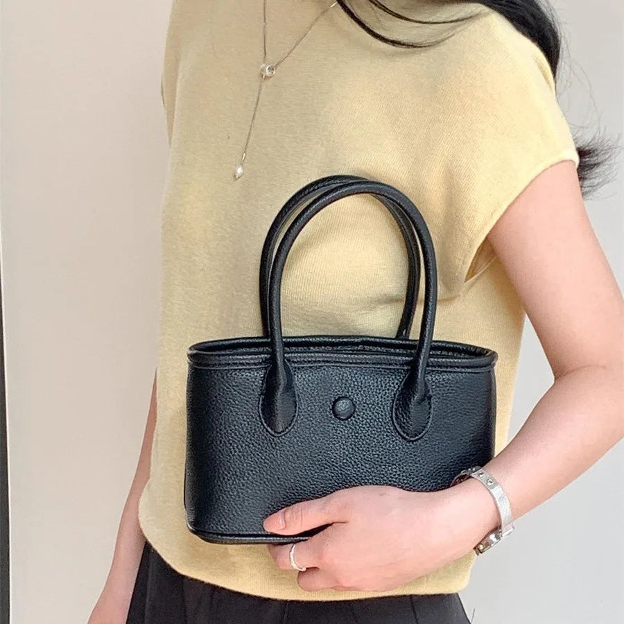 Fashionable Minimalist Tote PU Leather Crossbody Bag