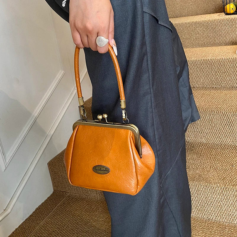 Vintage Shell Crossbody Bags Retro Small PU Leather Bag