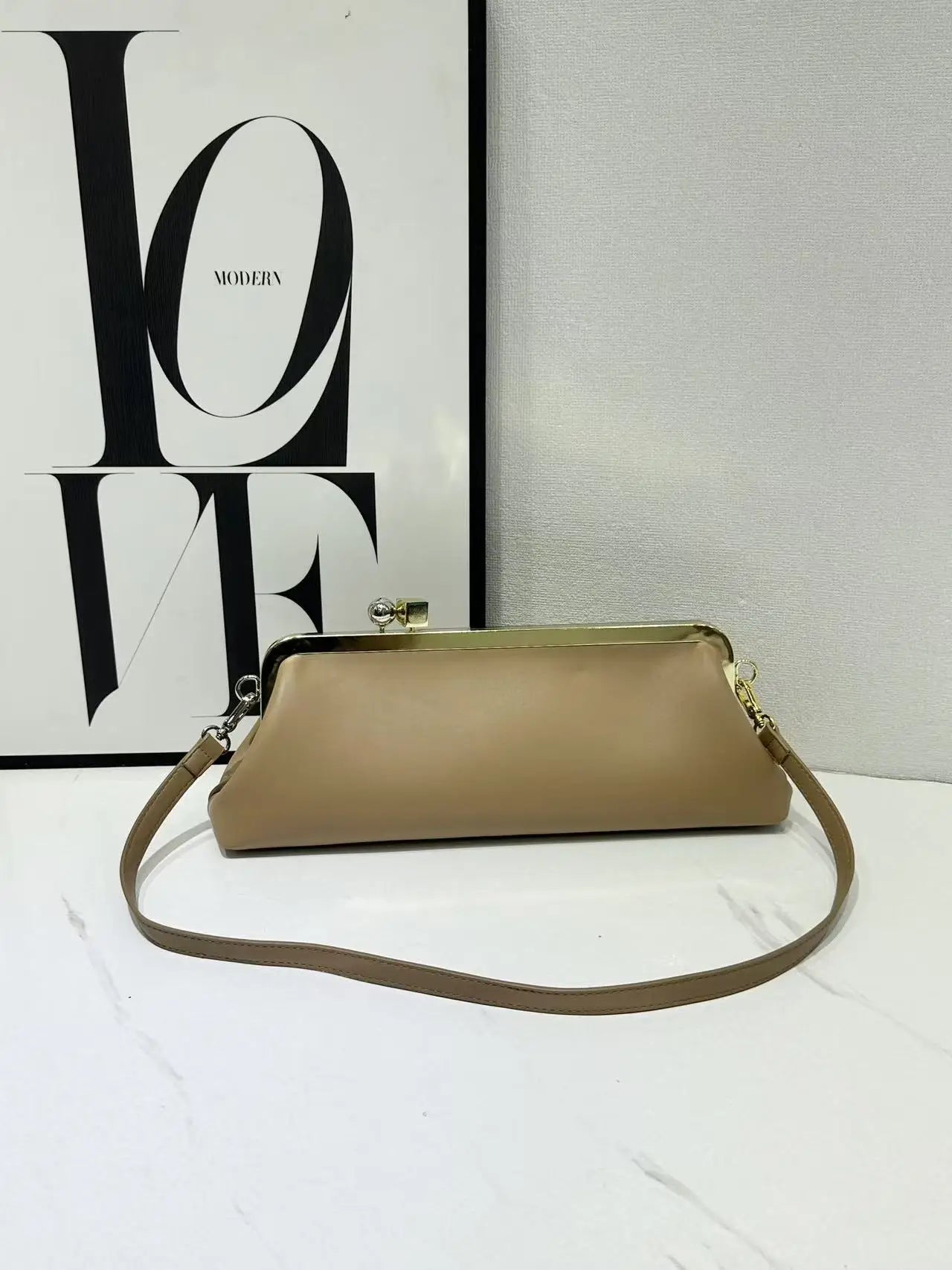 Fashionable Baguette Bag Long Clutch Bags with Removable Strap Luxury Design