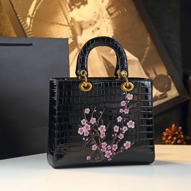 Small Shoulder Crossbody Handbag Crocodile Pattern Bags