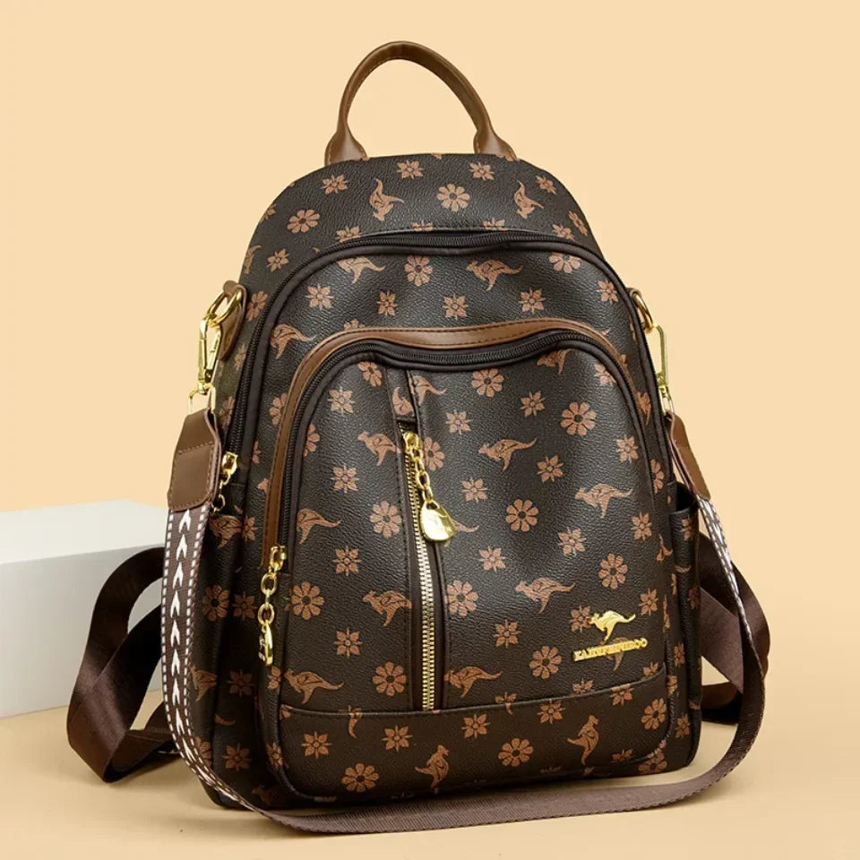 Classical High Quality Soft Leather Travel Backpack Large Capacity Luxury Bag