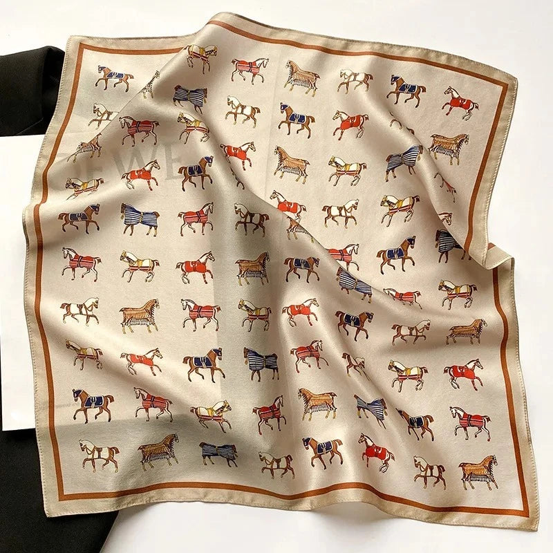 100% Real Silk Scarf Women Square Scarves Bandana