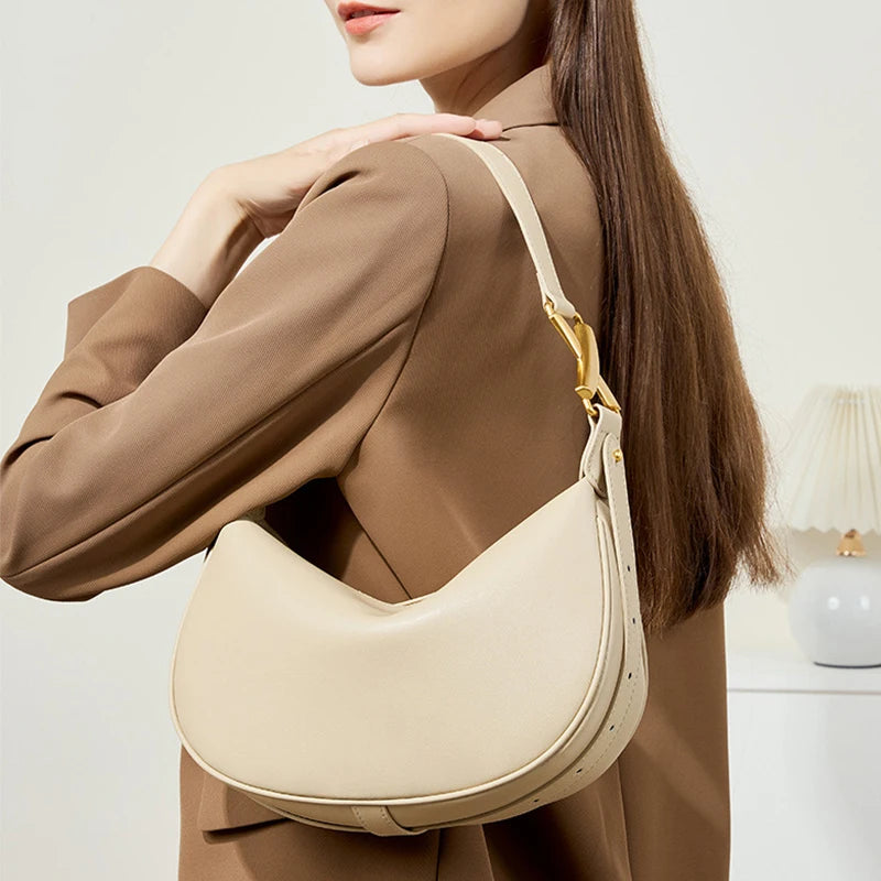 Genuine leather luxury fashionable crossbody bag