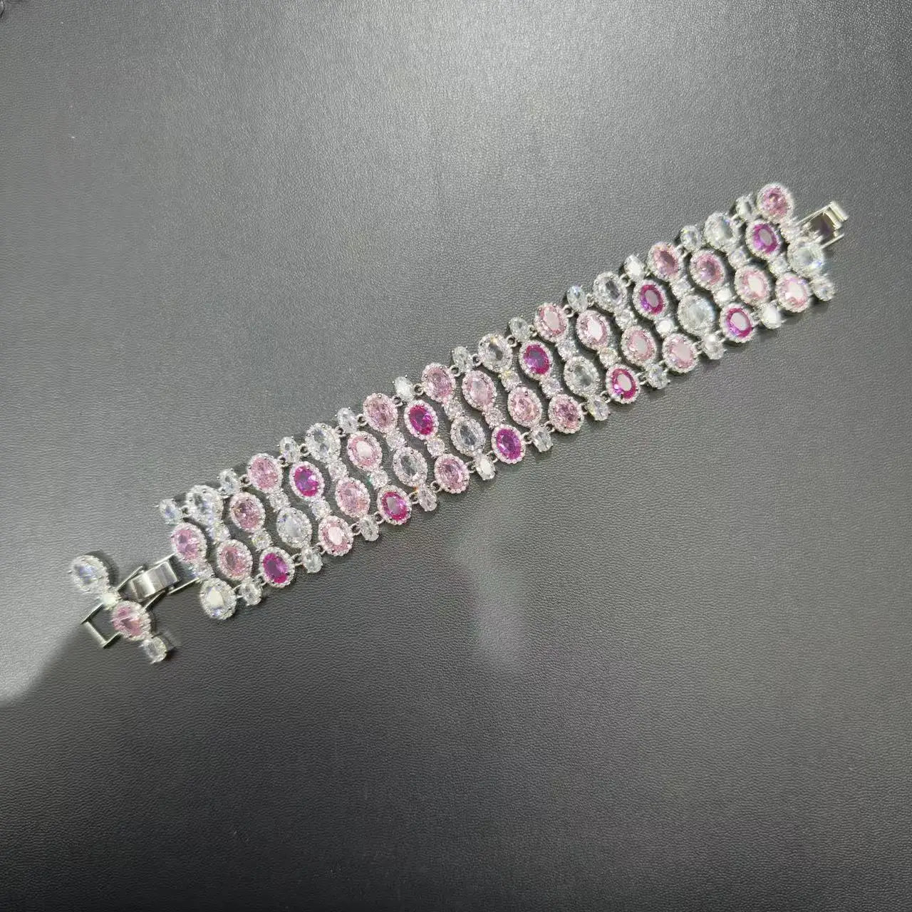 Fashionable Women's Zircon Colorful Bracelet Trendy Jewelry Accessory for Ladies