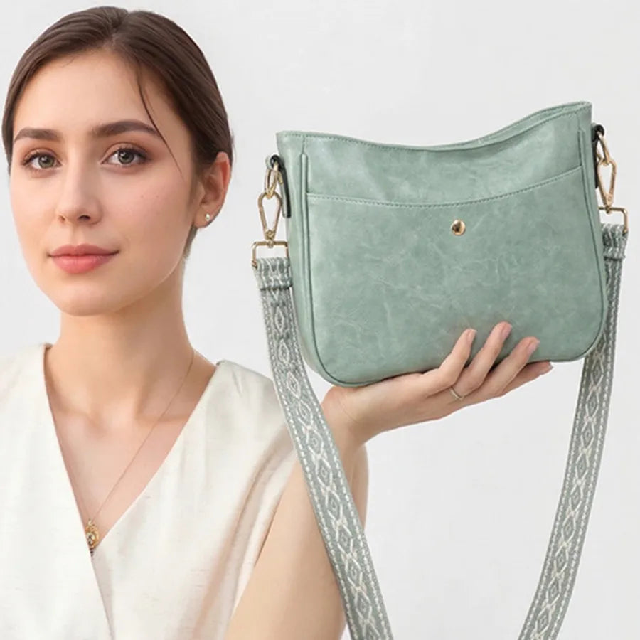 Fashionable Graphic Strap Crossbody & Tote Bag Premium PU Leather