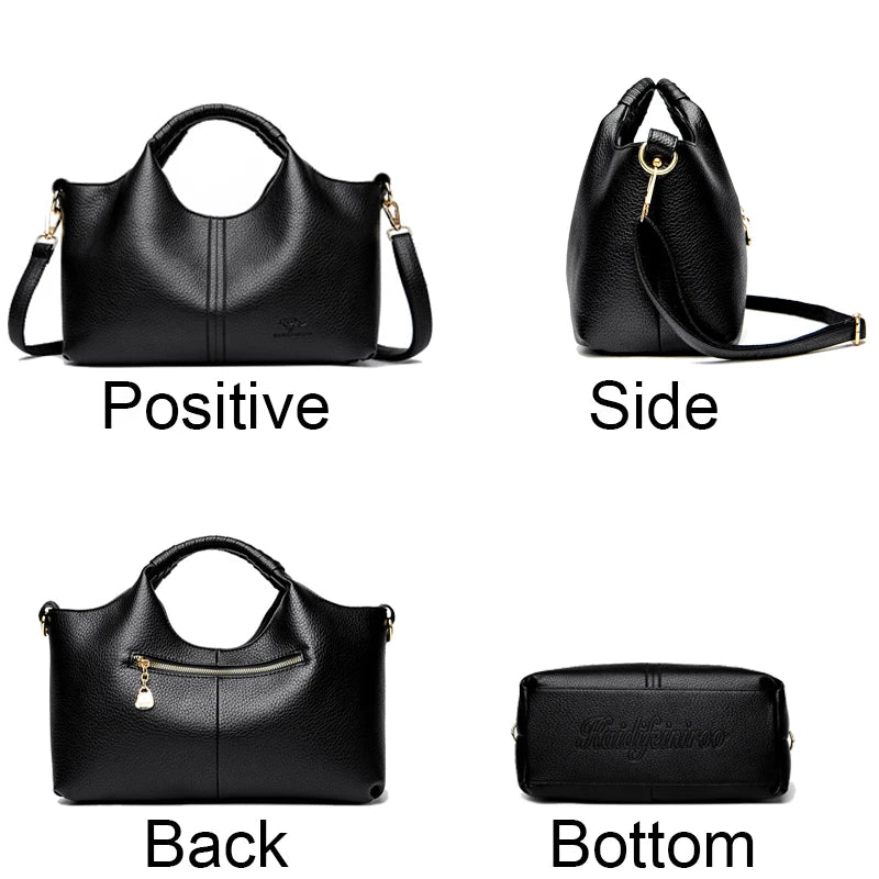 Authentic Leather Tote Bag Luxury Large Capacity Handbag