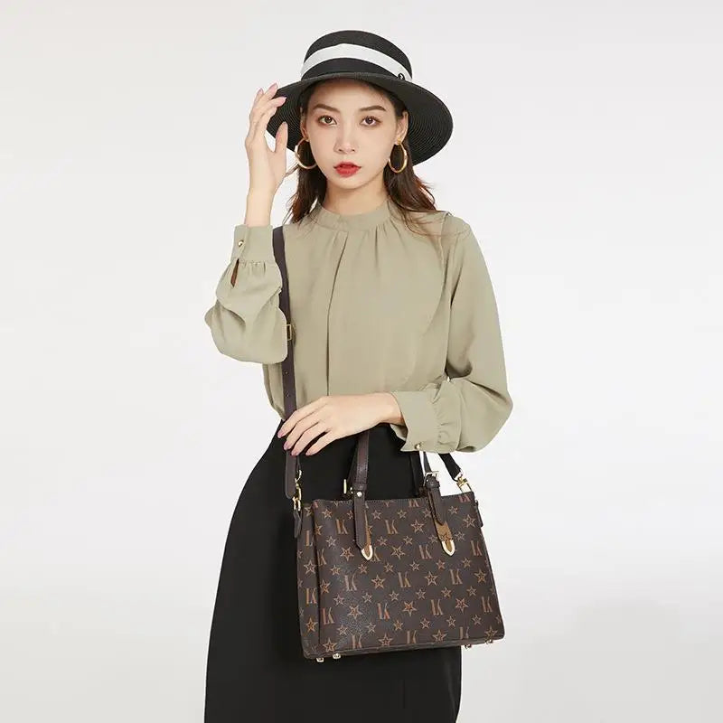 Classic Luxury Tote Elegant Vintage Leather Shoulder Bag