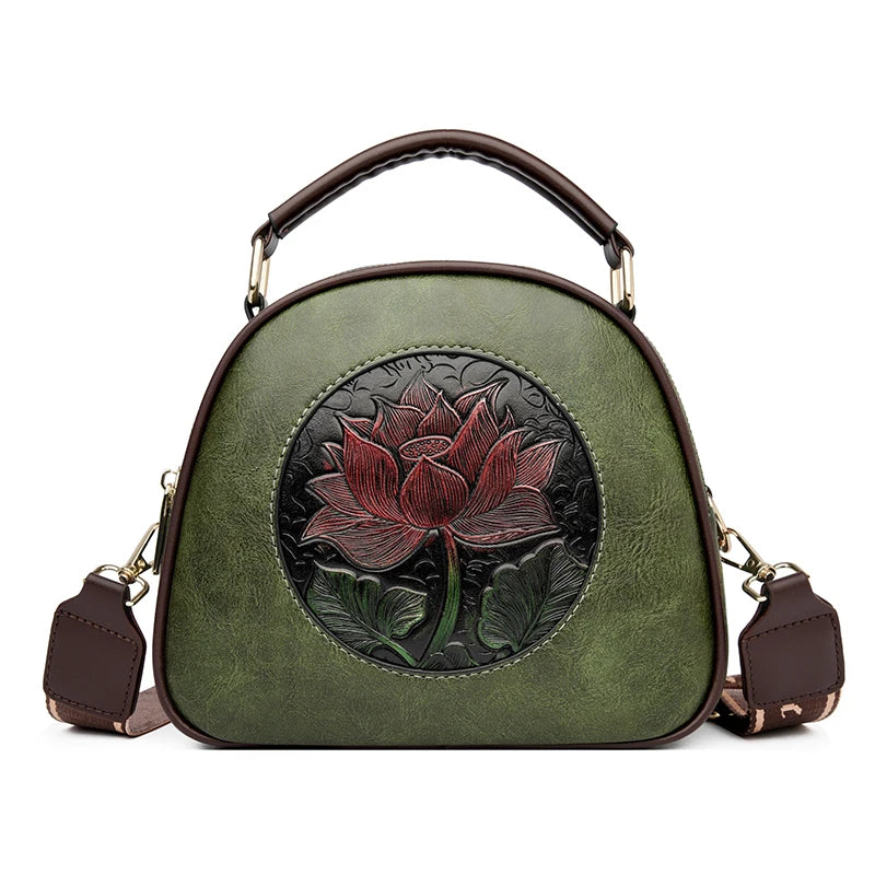 Vintage Handbag Women Shoulder Bag Luxurious Designer Round Bag High-quality