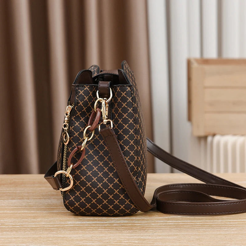 Women Handbag Bag Luxury Design Bucket Shoulder Crossbody Bag Print Large Capacity