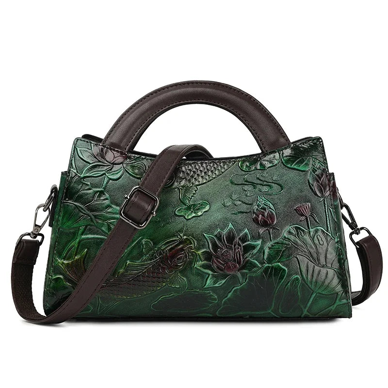 Light Luxury Retro Ethnic Printed Handbag Crossbody Bag