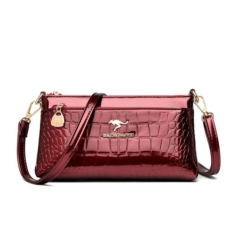 Luxury Oil Wax Leather Crossbody Bag Small Phone Purse Fashion Shoulder Handbag