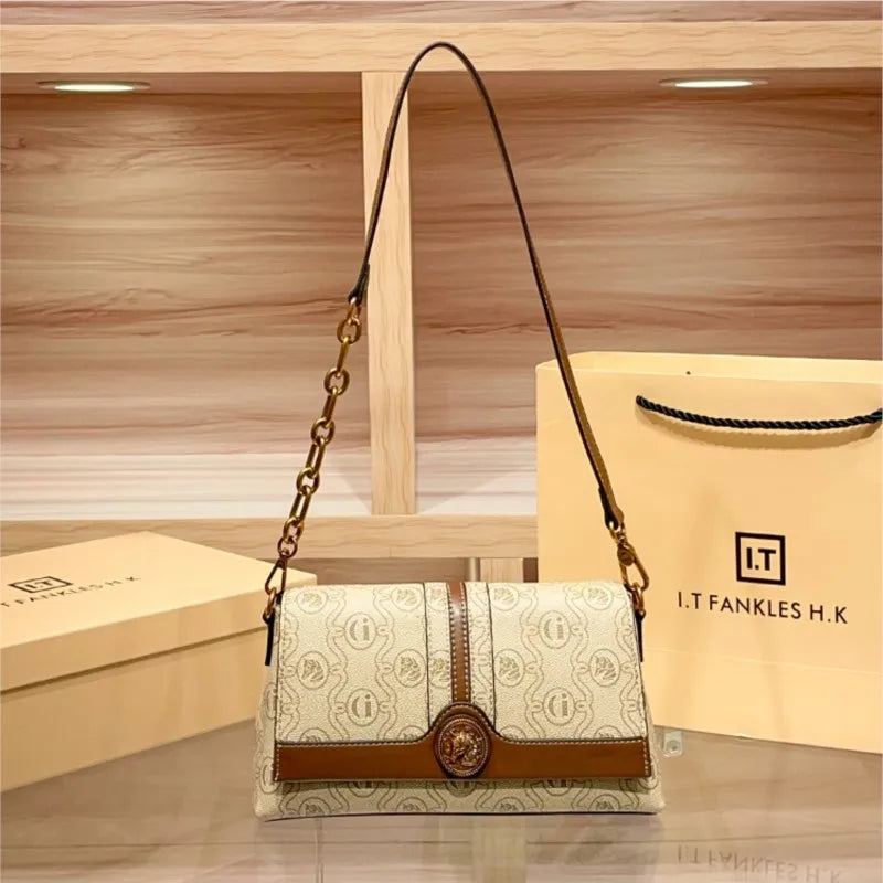 Light luxury women's oblique niche design shoulder bag