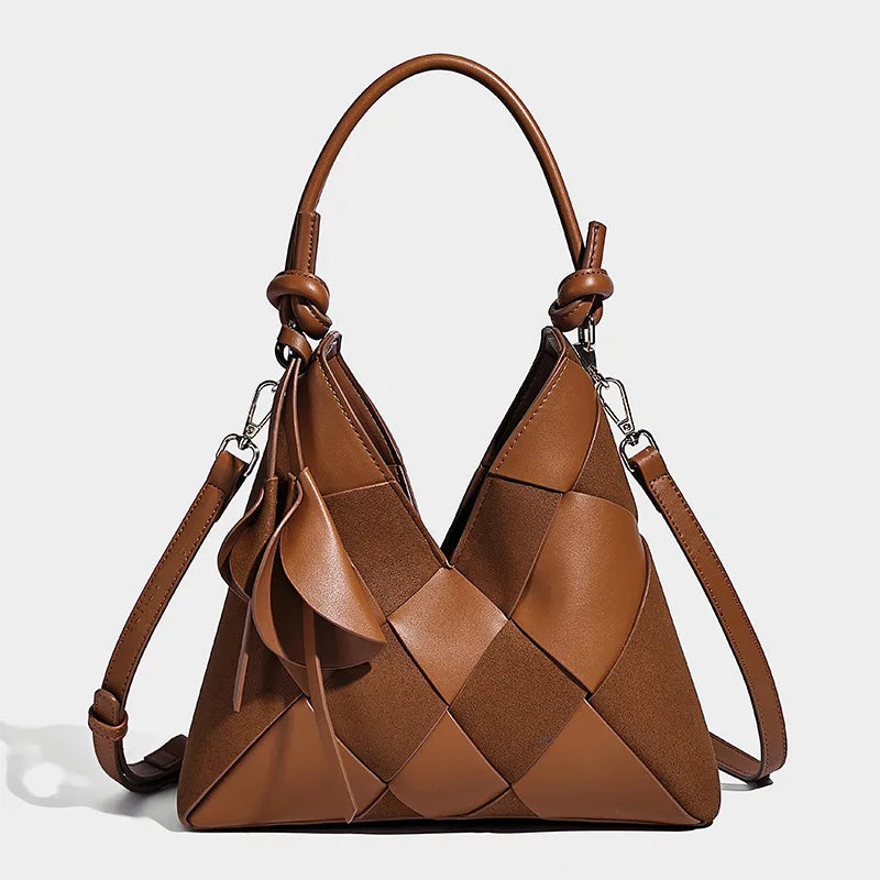 Luxury Women's Hand Woven Crossbody Bag Retro High-End Fashion