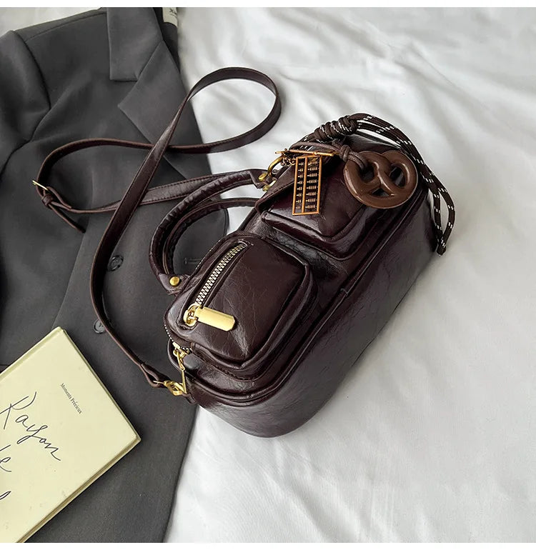 Vintage Style Boston Bag Fashion Handbags Shoulder Bags