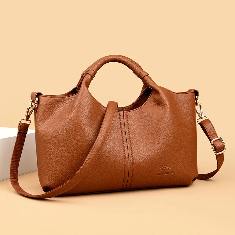Authentic Leather Tote Bag Luxury Large Capacity Handbag