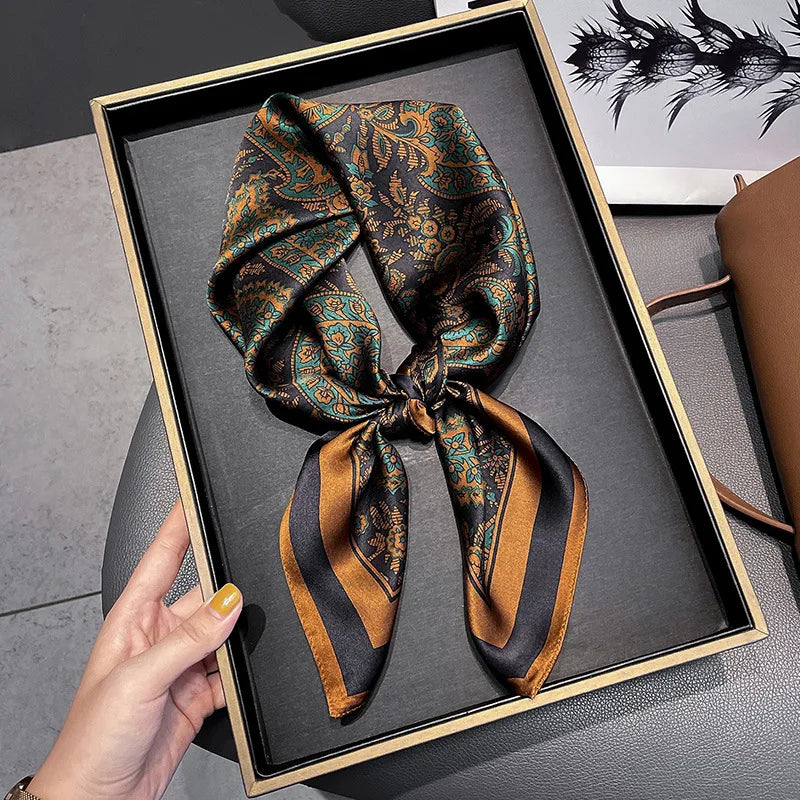 Imitation Silk Printed Square Scarf Fashion Accessories