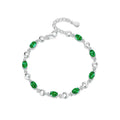 Blue Topaz Aquamarine 925 Sterling Silver Charm Bracelet
