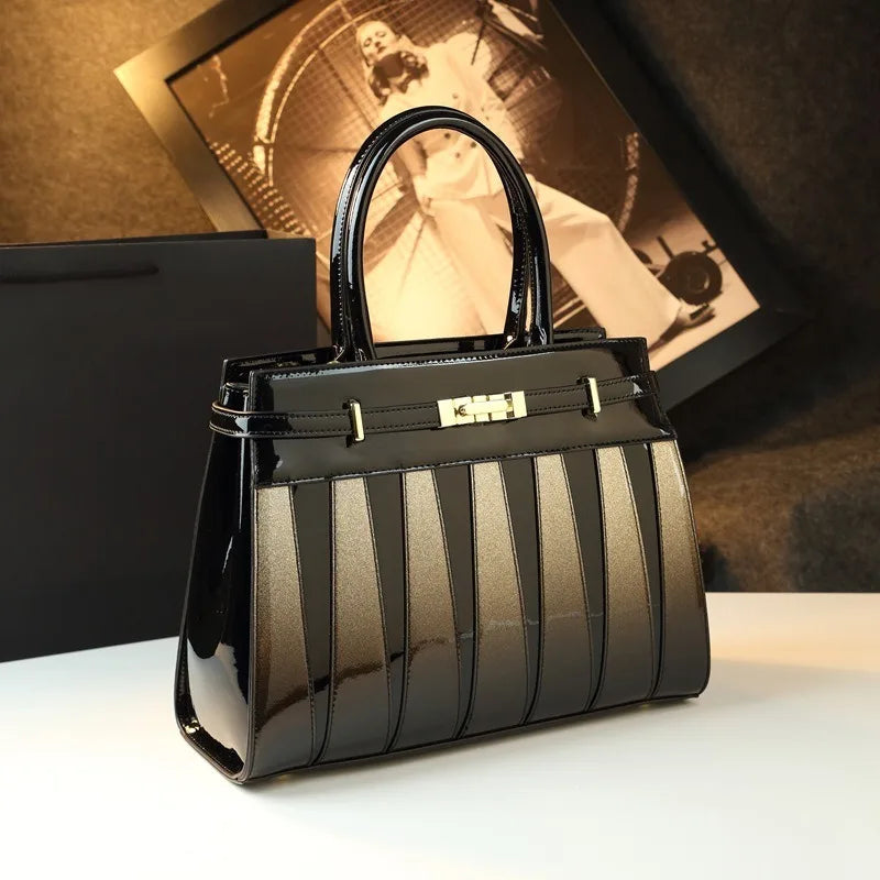 Fashionable color-block high-end single shoulder crossbody bag