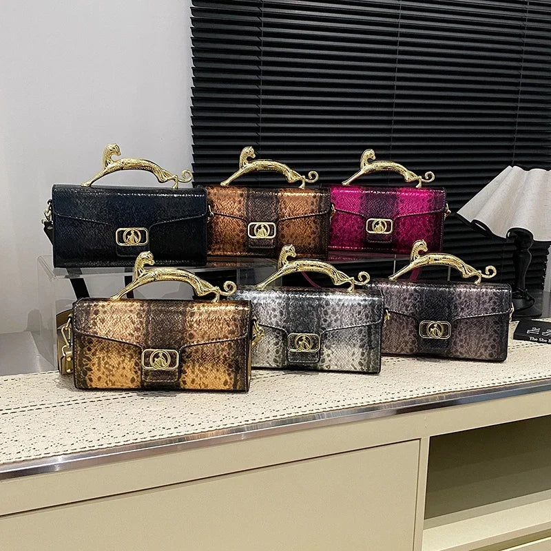 Metal Buckle Fashion Shoulder Bag Luxury Design Handbag