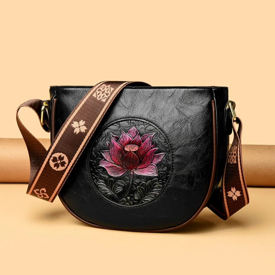 Flower Luxury Handbag Women Bags Designer Leather Shoulder Messenger Crossbody