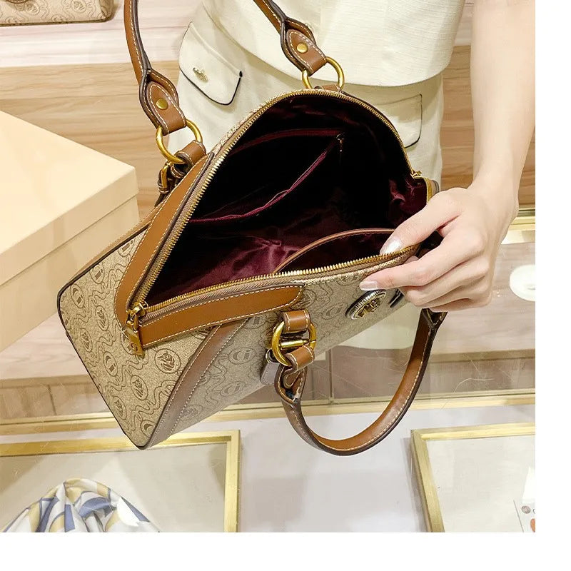 Women's handbag light luxury large capacity retro high-end design crossbody bag