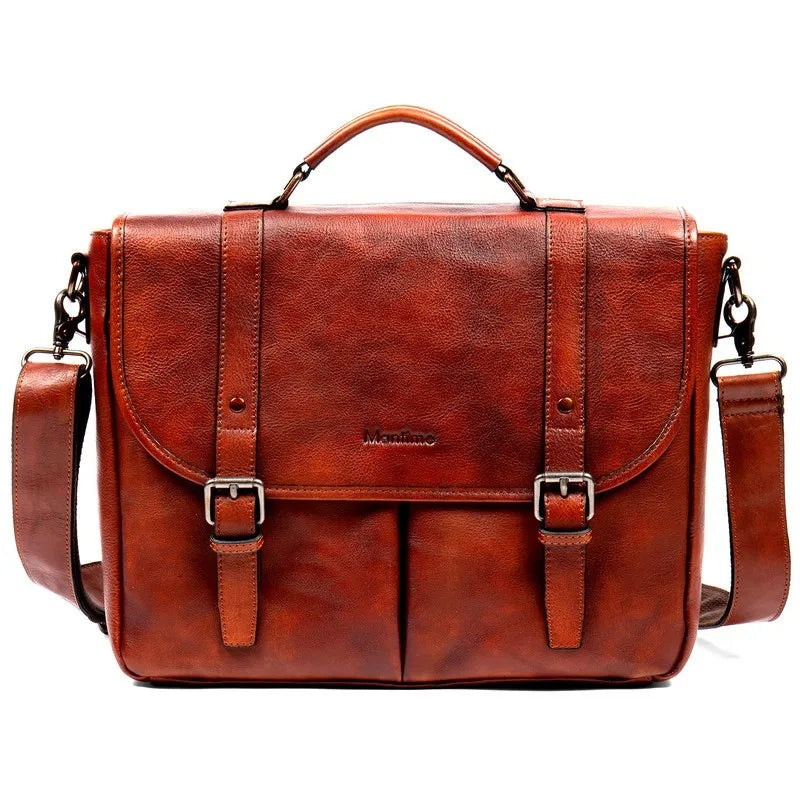 Genuine Leather Handbag Men's Business Commute Document Bag