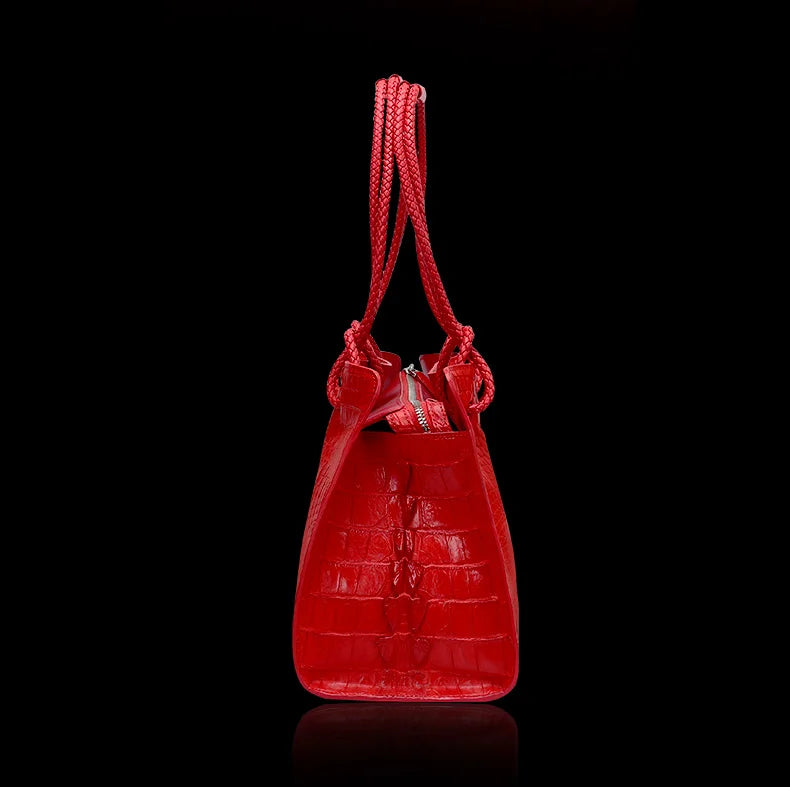 Luxury Genuine Leather Women's Bag Crocodile Pattern Handbag