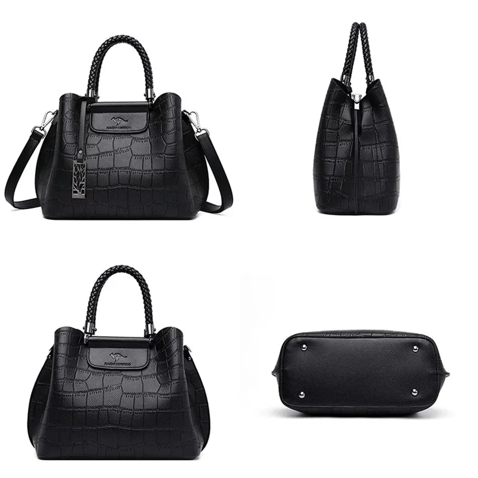 Luxury Handbags Stone Pattern Design Crossbody Bag