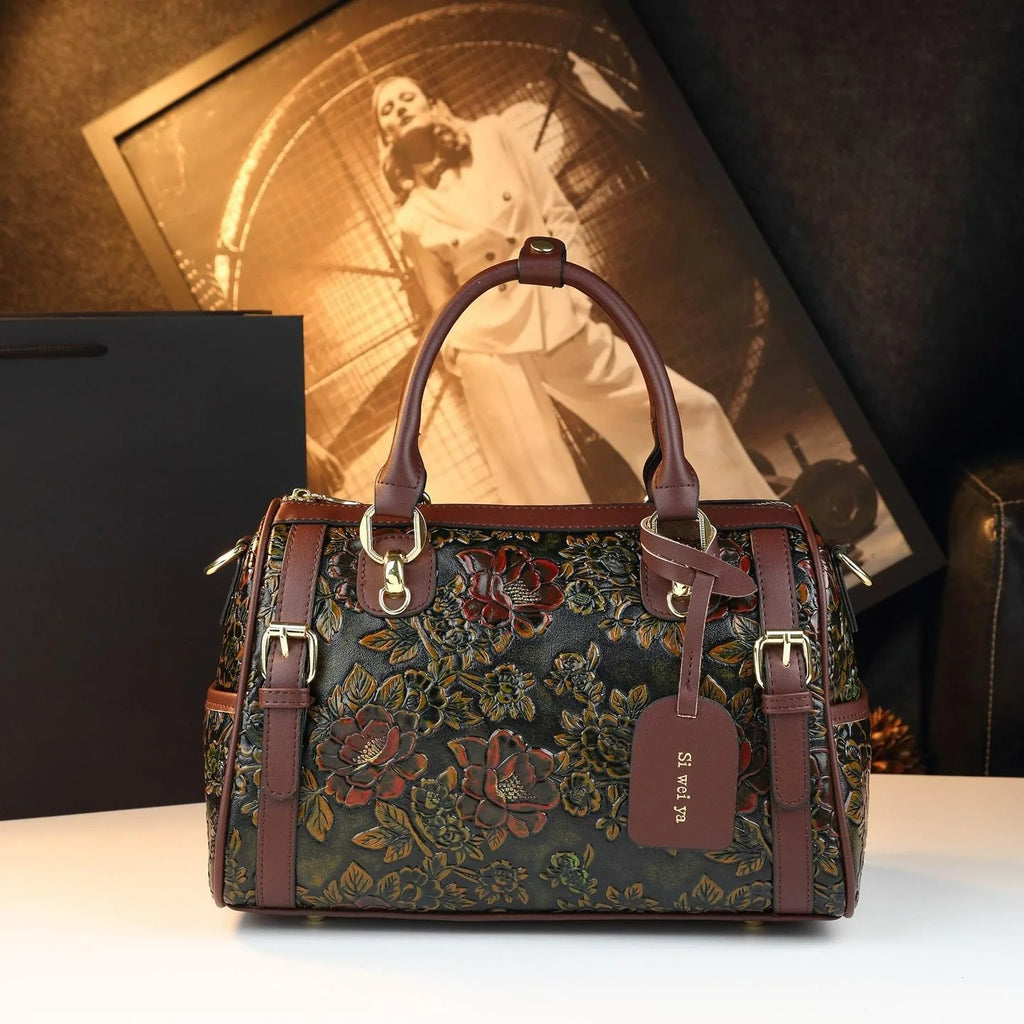 Fashion Retro Model Large Capacity Boston Pillow Handbag