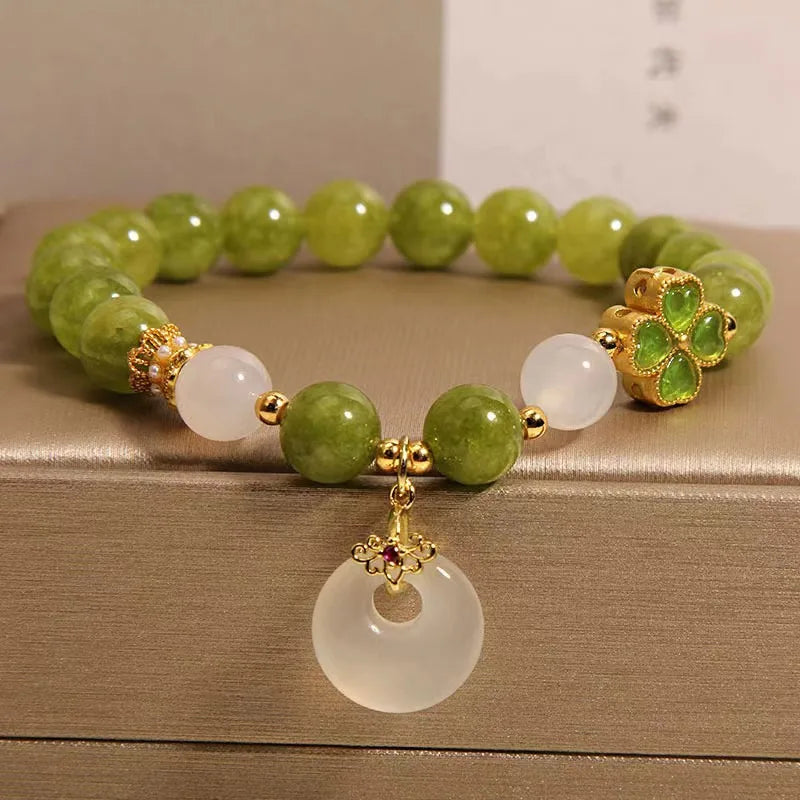 Real Jade Beads Bracelets Jewelry Bangle