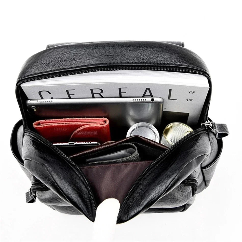 Soft Leather Backpack Fashion Female Shoulder Bag