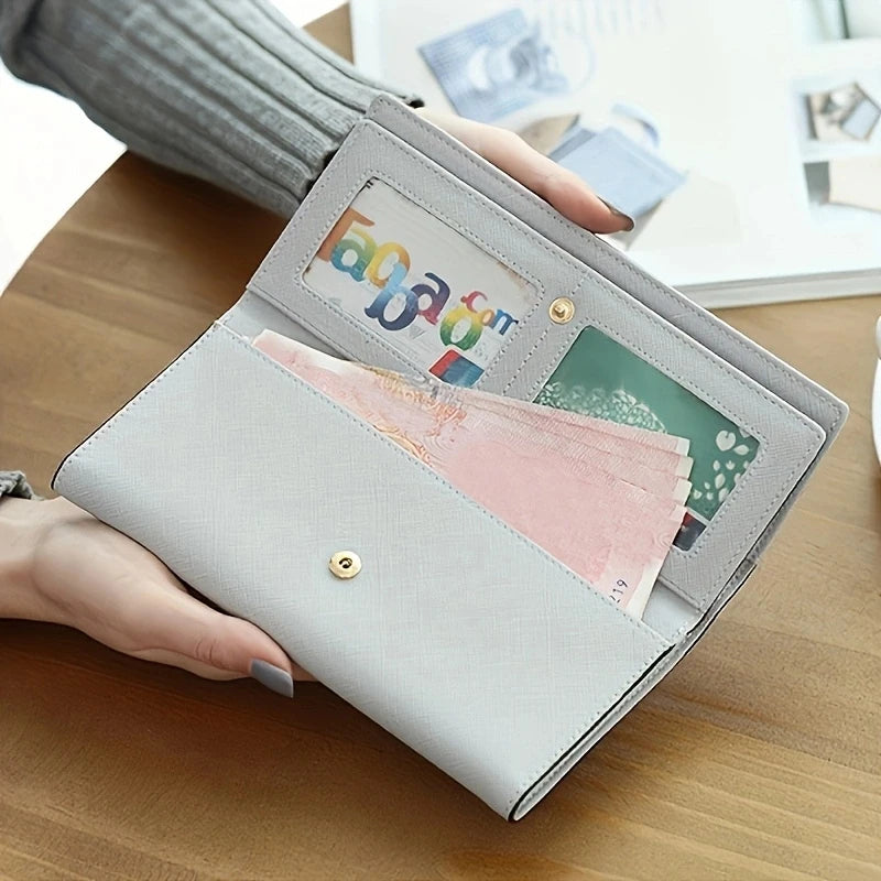 Brand PU Leather Women's Wallet High Quality 3 Fold Long Purse Clutch Coin Purse