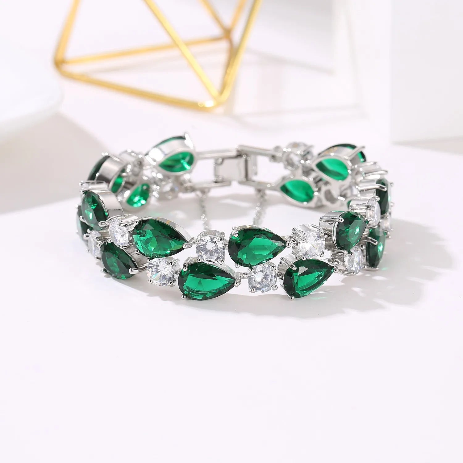 Light Luxury Style Mona Lisa Colored Zircon Luxury Fashion Bracelet Jewelry