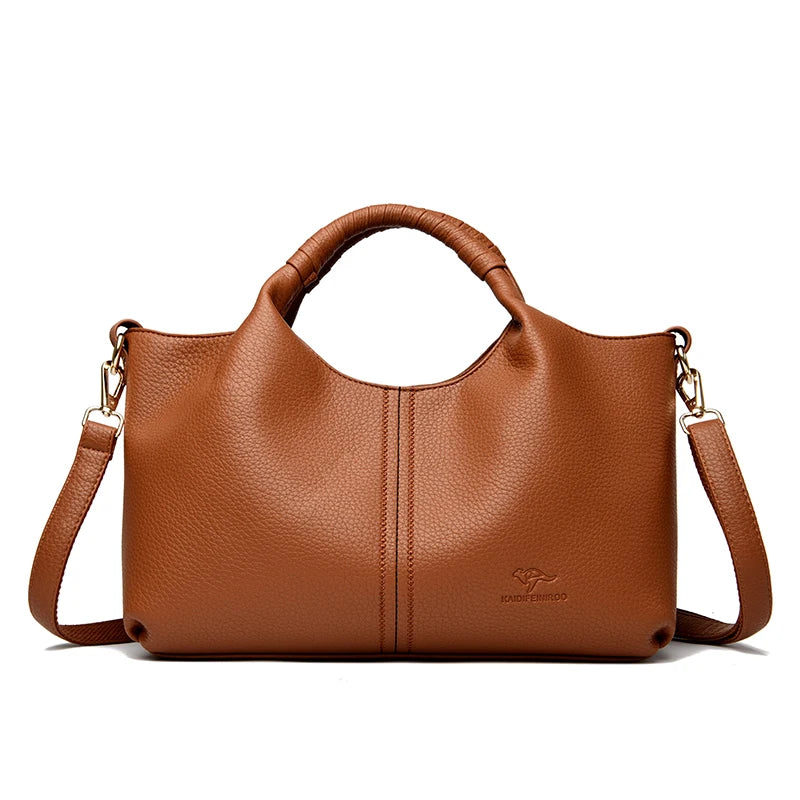Authentic Leather Tote Bag Luxury Large Capacity Handbag