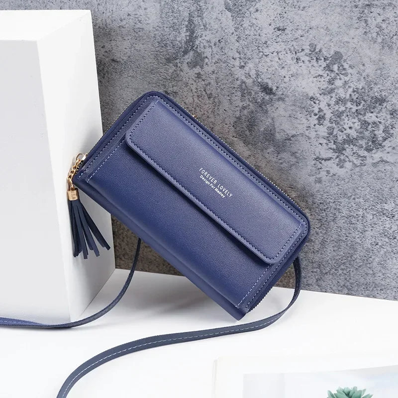 Fashion Phone Pouch Mini Messenger Bag Clutch Wallet Soft Leather Crossbody Bag
