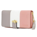 Latest Fashion Zipper Wallets large capacity Purses PU Leather Billfold Wallet