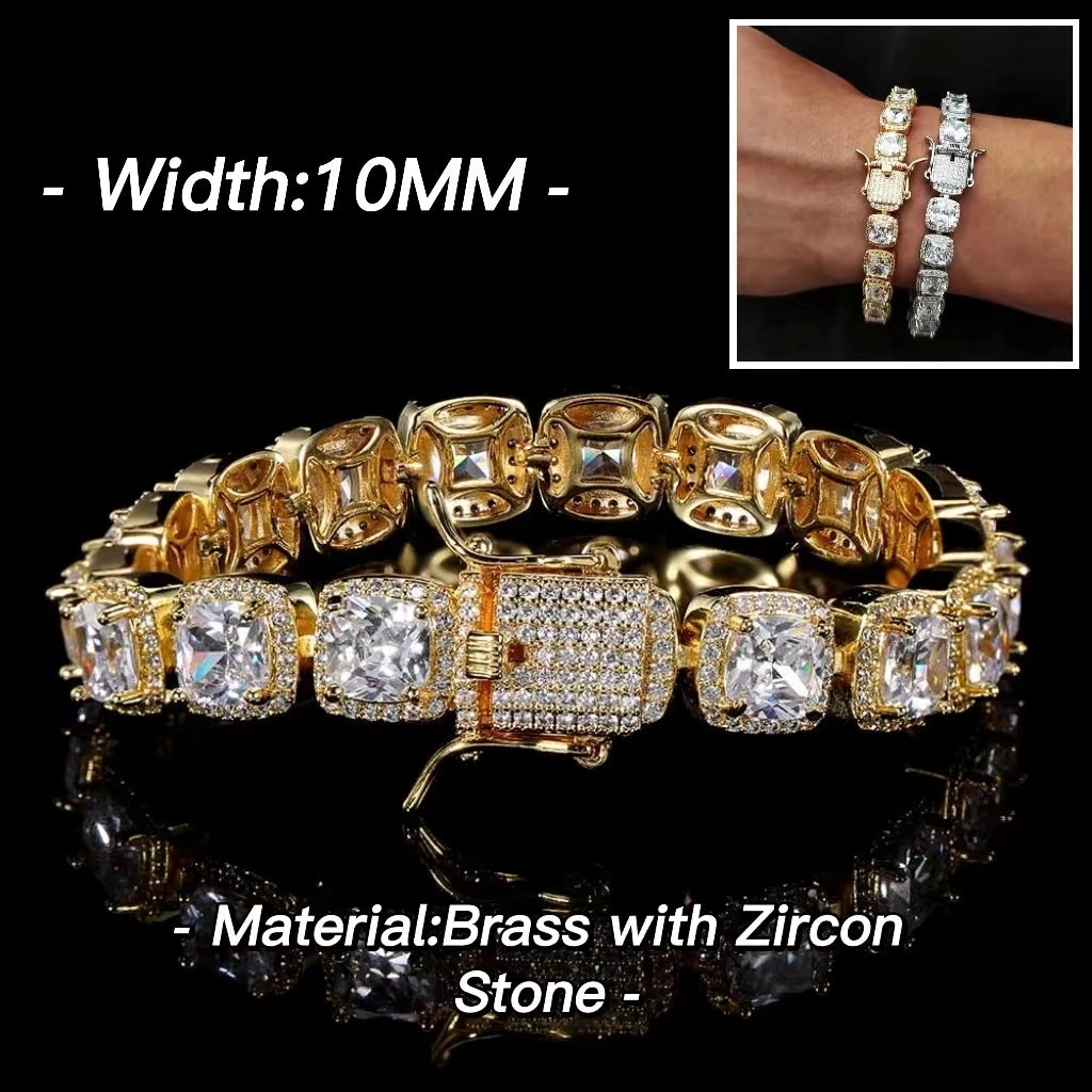 Luxury Bubble Clustered Hip Hop Iced Out Tennis Bracelet
