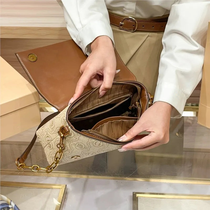 Light luxury women's oblique niche design shoulder bag