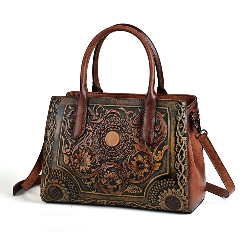 Vintage Embossed Women's Bag Shoulder Crossbody Handbag