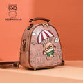 Soft Leather Small Backpack Shoulder Bag Multifunction Travel Bag