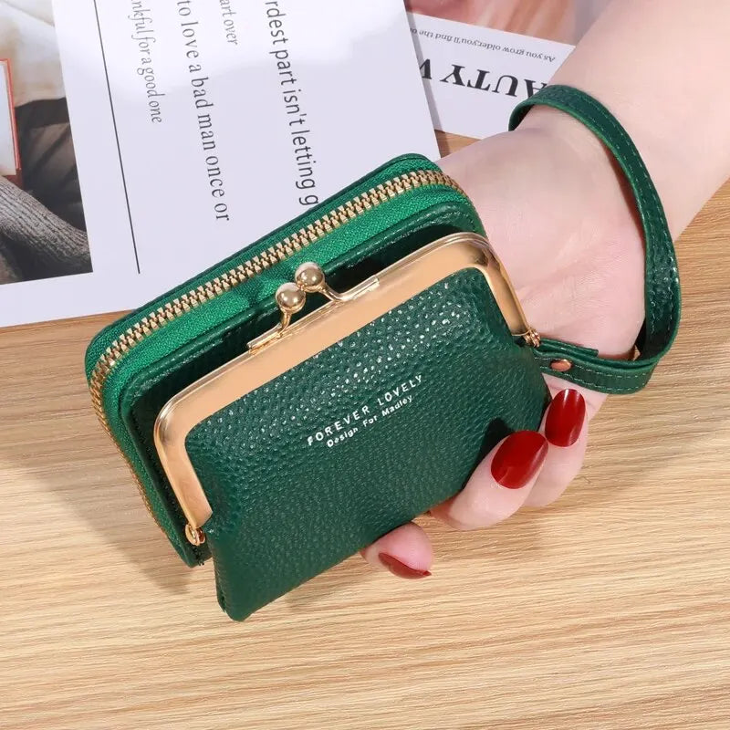 Fashion Wrist Strap Wallet Large Capacity Coin Clip Bag