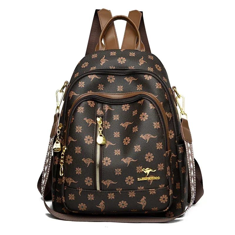 Classical High Quality Soft Leather Travel Backpack Large Capacity Luxury Bag