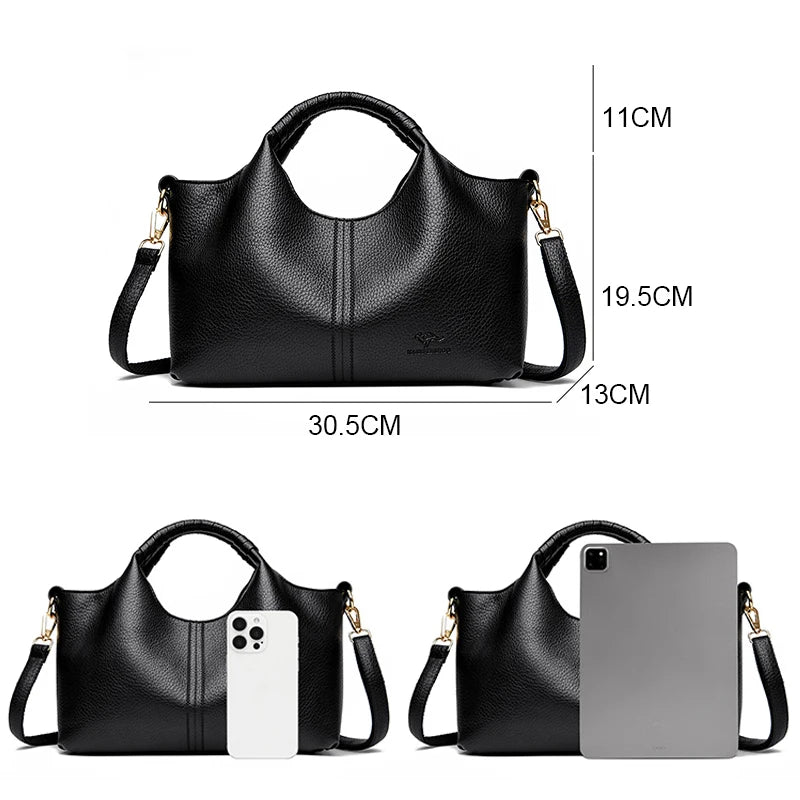 Authentic Leather Tote Bag Luxury Large Capacity Handbag