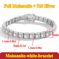 Luxury Square Full Moissanite Tennis Bracelet For Women 925 Sterling Silver Bracelets